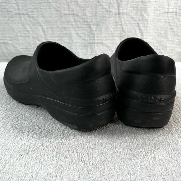 Crocs Neria Pro II Womens 9 Dual Comfort Slip Resistant Work Clog Black Shoes - Picture 5 of 16